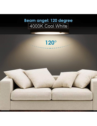 Luz de Techo LED S NMT 1200 Lúmenes Sensor Movimiento 15W