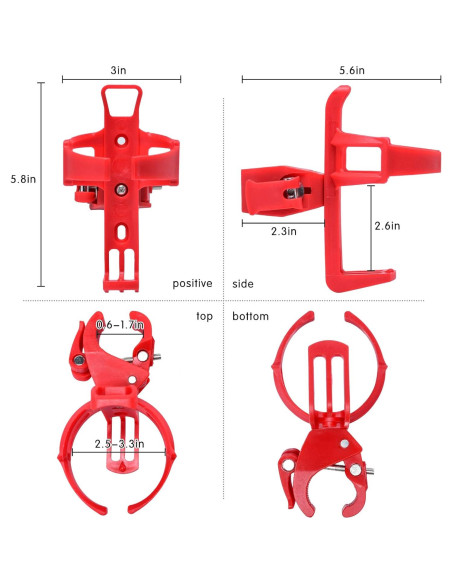 Soporte Universal para Botellas Xthuge - Rotatorio 360 Rojo Soporte Universal para Botellas Xthuge - Rotatorio 360 Rojo