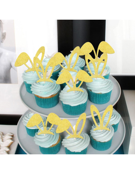 Decoraciones para Cupcakes Rsstarxi 24 Piezas Conejo Pascua Decoraciones para Cupcakes Rsstarxi 24 Piezas Conejo Pascua
