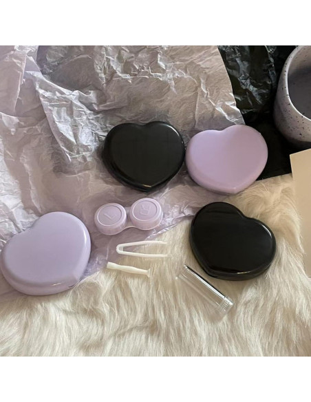 Estuche de Lentes de Contacto Corazón 2PCS - Portátil y Ecológico Estuche de Lentes de Contacto Corazón 2PCS - Portátil y Ecológico