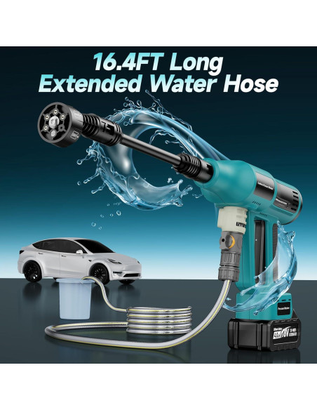Lavadora a Presión Inalámbrica CAMXTOOL 700 PSI 4 Velocidades Lavadora a Presión Inalámbrica CAMXTOOL 700 PSI 4 Velocidades