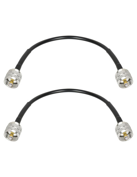 Cable Coaxial RG58 50 Ohm XRDS-RF 30.48 cm 2 Piezas con Conectores UHF Cable Coaxial RG58 50 Ohm XRDS-RF 30.48 cm 2 Piezas con Conectores UHF