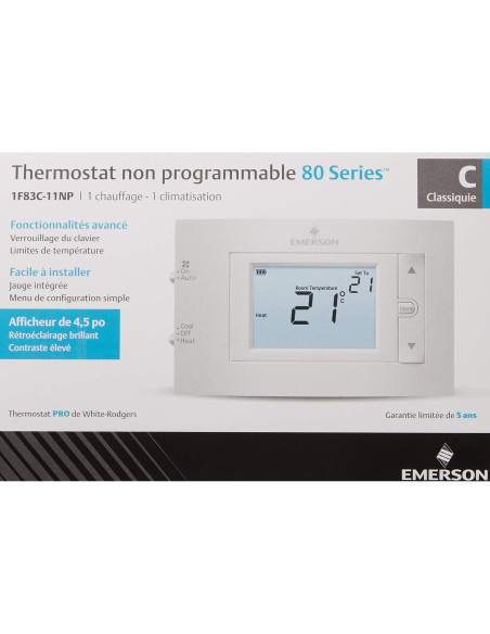 Paquete de Termostatos Emerson 1F83C-11NP y 1F83H-21PR Paquete de Termostatos Emerson 1F83C-11NP y 1F83H-21PR