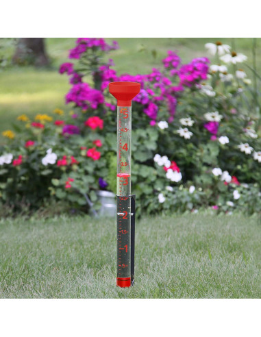 Medidor de Lluvia Jumbo Jr Taylor 63.5 cm Rojo con Soporte
