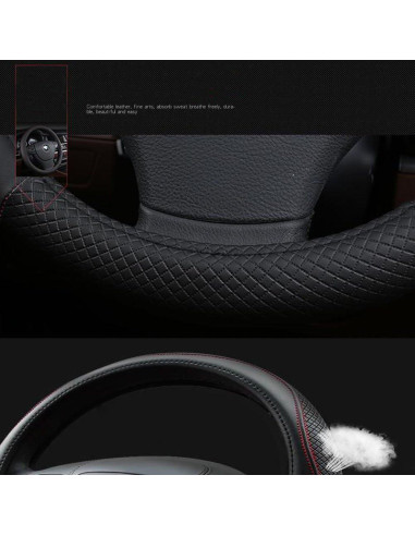 Funda de Volante de Coche SHIAWASENA 15 Pulgadas Antideslizante