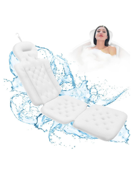 Almohada de Baño de Cuerpo Completo FEIAE con Ventosas Antideslizantes Almohada de Baño de Cuerpo Completo FEIAE con Ventosas Antideslizantes