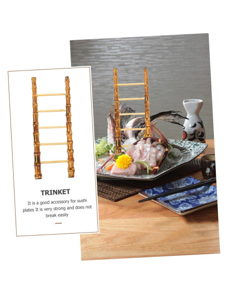 Escalera de Bambú Artibetter 2 Pcs para Decoración de Sushi Escalera de Bambú Artibetter 2 Pcs para Decoración de Sushi