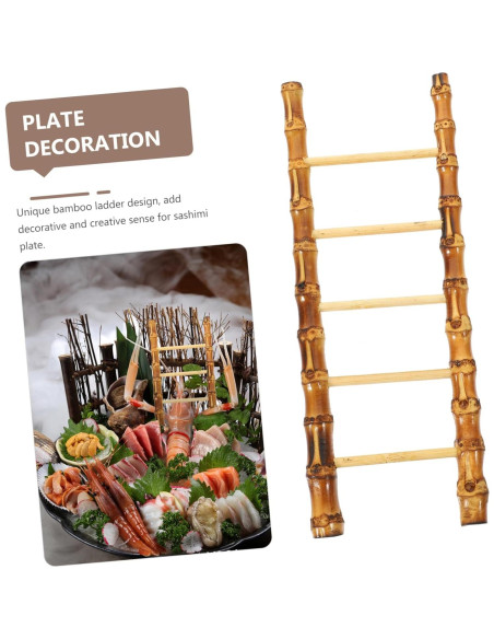 Escalera de Bambú Artibetter 2 Pcs para Decoración de Sushi Escalera de Bambú Artibetter 2 Pcs para Decoración de Sushi