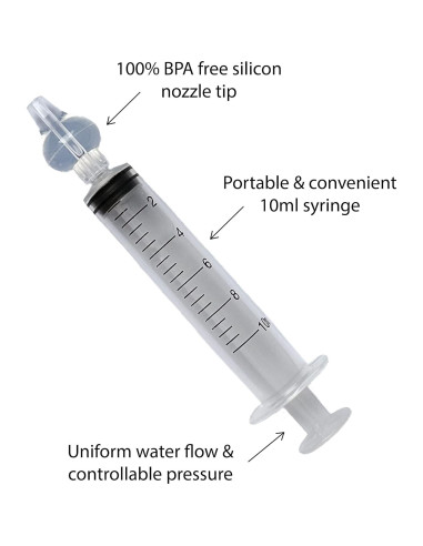 Aspirador Nasal para Bebé NAUSH - Jeringa 10ml Silicona BPA Free