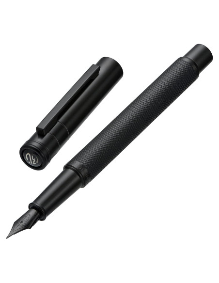 Pluma Fuente Hongdian Negra Punta Media con Estuche de Metal Pluma Fuente Hongdian Negra Punta Media con Estuche de Metal