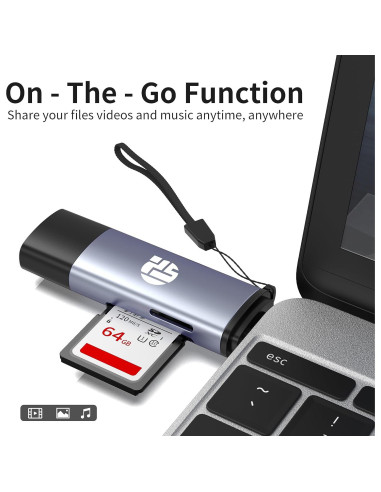 Lector de Tarjetas SD 2 en 1 YUANSHAN USB C 2.0 OTG