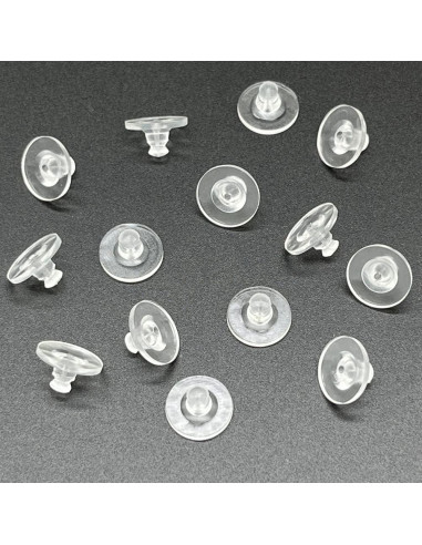 Resortes de Aretes de Silicona Transparente Chunney 150 Pcs