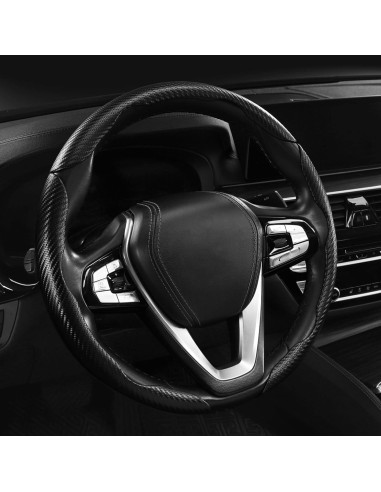 Cubierta de Volante Antideslizante Aotoyou 3pcs 38 cm Negro Mate