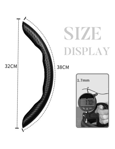 Cubierta de Volante Antideslizante Aotoyou 3pcs 38 cm Negro Mate