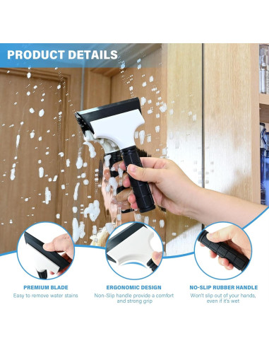 Raspador de Limpieza Multiusos Gomake 15cm Negro - 2 Piezas