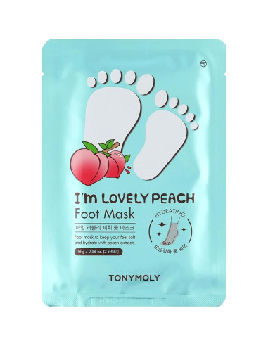 Mascarilla Hidratante para Pies TONYMOLY Durazno - Juego de 5