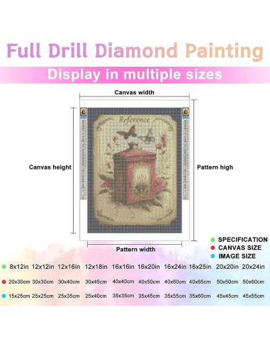 Kit de Pintura de Diamantes 5D Parbamll Mariposas 20x30cm