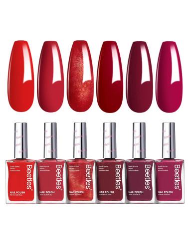 Set de Esmalte de Uñas Beetles 6 Colores Brillantes Secado Rápido