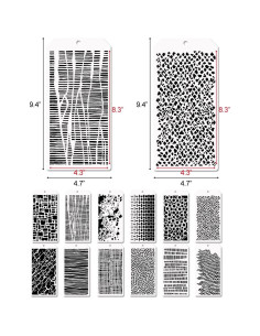 Set de 12 Plantillas de Arte EYUNSTAR para Pintura DIY 2