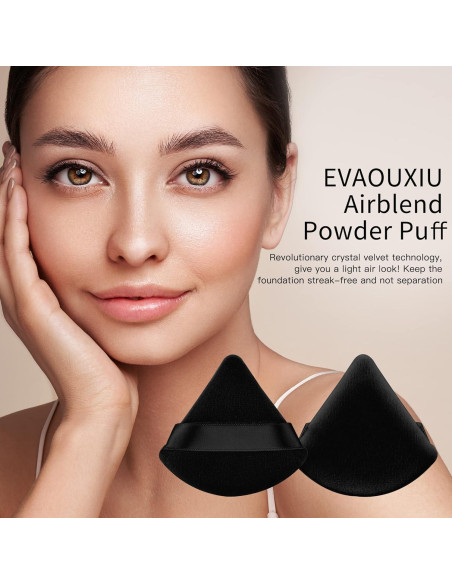 Esponja de Polvo Triangular EVAOUXIU Suave para Maquillaje - Negro Esponja de Polvo Triangular EVAOUXIU Suave para Maquillaje - Negro