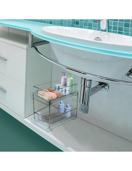 Organizador de Baño COKIHOM 2 Niveles Transparente 31.5x10.5x20.3 cm Organizador de Baño COKIHOM 2 Niveles Transparente 31.5x10.5x20.3 cm