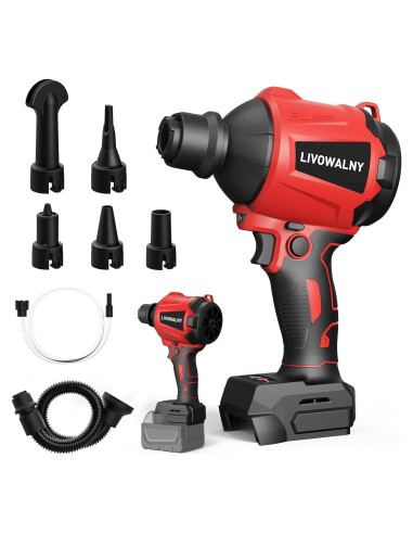 Soplador de Aire Inalámbrico LIVOWALNY 18V 447 MPH 39 CFM