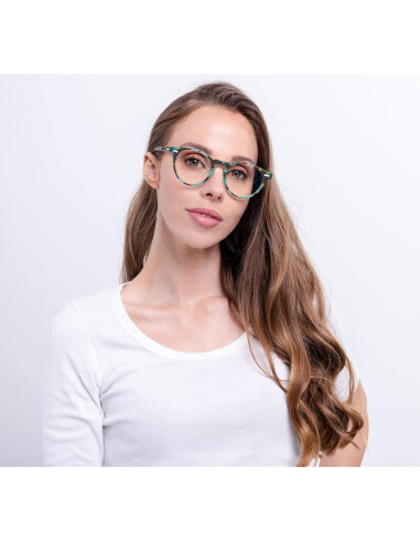 Gafas de Luz Azul CARFIA Redondas Acetato UV400 Mujeres