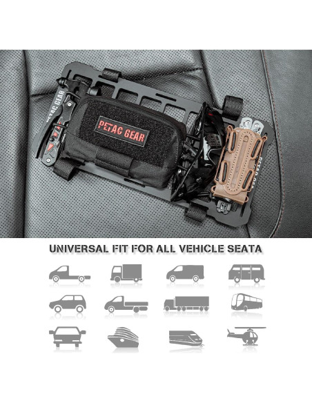 Organizador de Visera de Coche PETAC GEAR TA-P30825 Negro Organizador de Visera de Coche PETAC GEAR TA-P30825 Negro