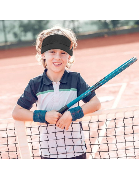 10 Gorras Visera Ajustables UV para Niños 6-12 Años - Rojo 10 Gorras Visera Ajustables UV para Niños 6-12 Años - Rojo