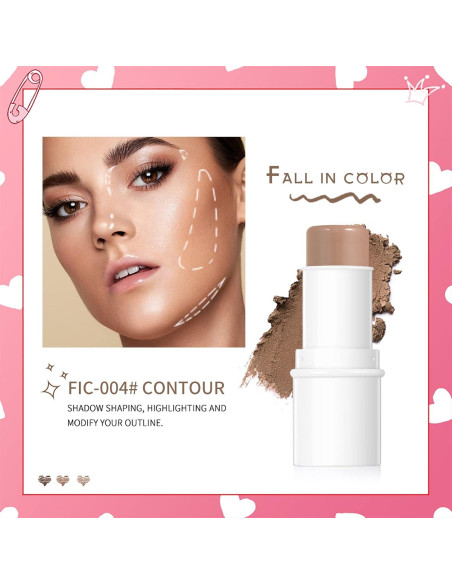 Conjunto de Palos de Maquillaje MEICOLY Trio 3D Rosa 25g Conjunto de Palos de Maquillaje MEICOLY Trio 3D Rosa 25g