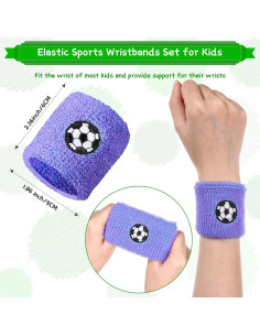 Muñequera Deportiva para Niños Zomiboo 24 Piezas Estilo Fútbol 2