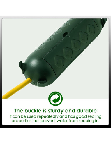 Cubierta de Cable de Extensión Impermeable YOJOE 22cm Verde