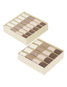 Organizador de Calcetines DIMJ Beige - Conjunto de 2 Plegables 30x30x9 cm