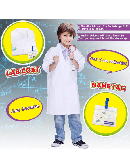 Kit de Ciencia UNGLINGA 30 Experimentos con Bata de Laboratorio Kit de Ciencia UNGLINGA 30 Experimentos con Bata de Laboratorio