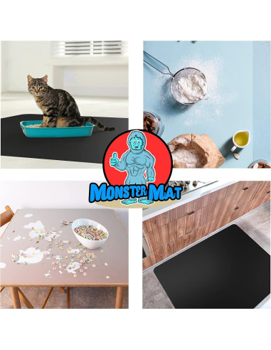 Alfombrilla de Silicona Extra Grande MonsterMat 1.22x0.91m Negra