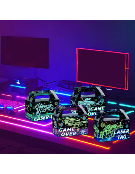 12 Cajas de Regalo Neon Laser Tag 15x7.6x9.1 cm 12 Cajas de Regalo Neon Laser Tag 15x7.6x9.1 cm