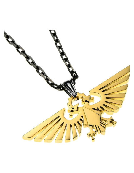 Colgante de Acero Inoxidable Baño de Oro Águila Imperial Warhammer 40K Colgante de Acero Inoxidable Baño de Oro Águila Imperial Warhammer 40K