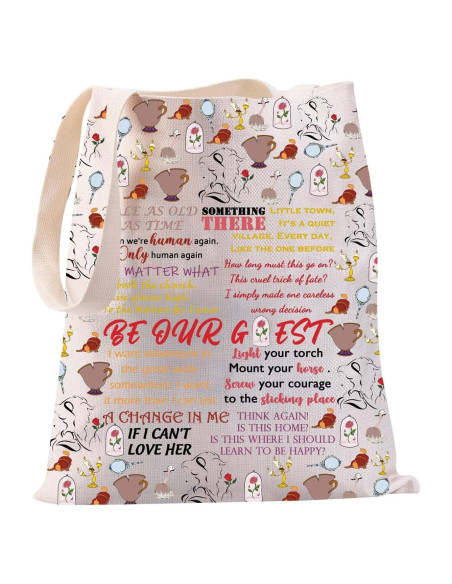 Bolsa de Lona Impermeable JYTAPP con Cita Musical 32x36 cm Bolsa de Lona Impermeable JYTAPP con Cita Musical 32x36 cm