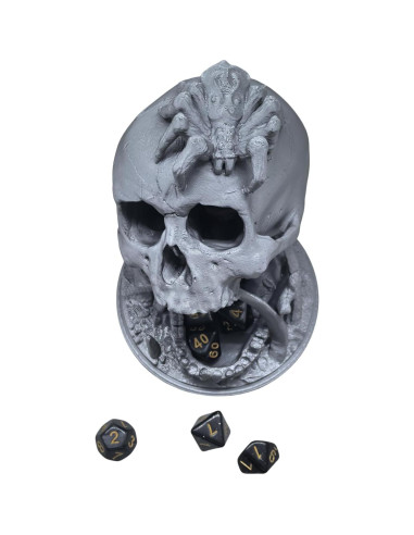 Torre de Dados Dungeons and Dragons XJPONGC 3D 7 PZS Plata
