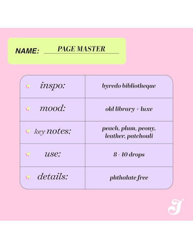 Aceite Difusor Page Master JOOCIER 9.86 ml Aromas de Lujo