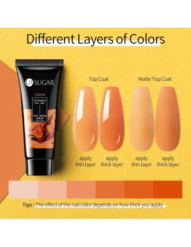 Set de Gel para Extensión de Uñas UR SUGAR 6 Colores Otoño