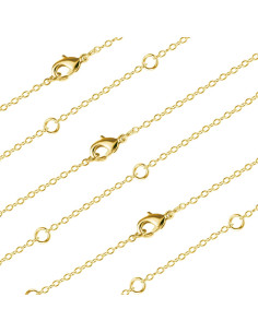 Cadena de Oro 14K ALEXCRAFT 12 Piezas 40.6 cm 1 mm 2