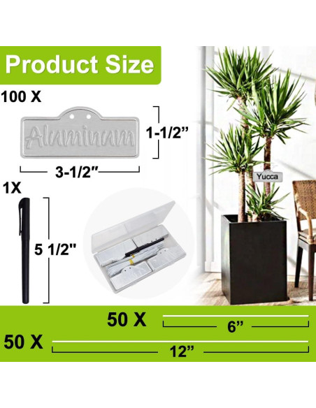 Etiquetas de Plantas de Aluminio TCYPUHL 100 Pcs Impermeables Etiquetas de Plantas de Aluminio TCYPUHL 100 Pcs Impermeables