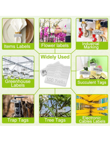 Etiquetas de Plantas de Aluminio TCYPUHL 100 Pcs Impermeables