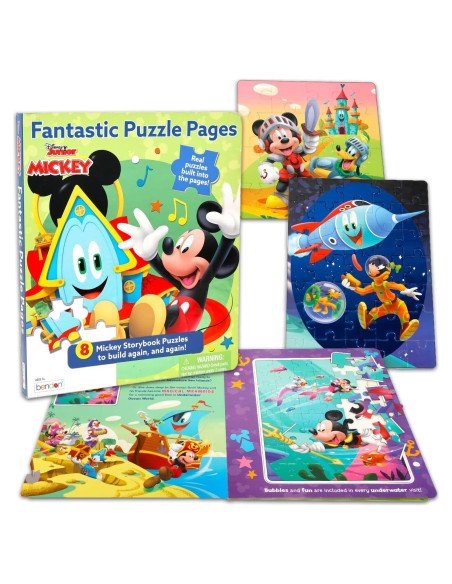 Paquete de 5 Rompecabezas Educativos Mickey Mouse - 200 Piezas Paquete de 5 Rompecabezas Educativos Mickey Mouse - 200 Piezas