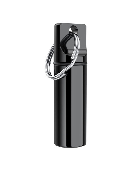 Llavero organizador de pastillas TecQach, a prueba de agua, negro Llavero organizador de pastillas TecQach, a prueba de agua, negro