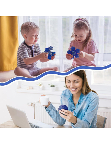 Juguete Antiestrés Magnético Laleay Azul - 12 Piezas