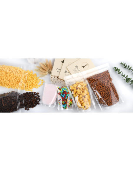 100 Bolsas Reutilizables Transparentes de Pie 10x15 cm Mstar Packing 100 Bolsas Reutilizables Transparentes de Pie 10x15 cm Mstar Packing
