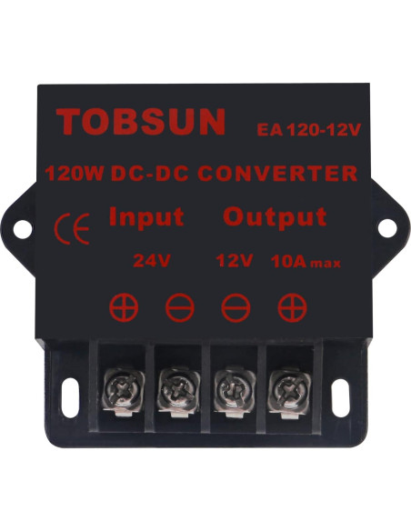 Convertidor de Voltaje DC 24V a 12V 10A 120W Dweii Convertidor de Voltaje DC 24V a 12V 10A 120W Dweii