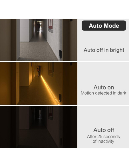 Luz de tira LED WOBANE 2m con sensor de movimiento 2700K Luz de tira LED WOBANE 2m con sensor de movimiento 2700K